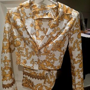 Fashion Nova Gold Floral Blazer
